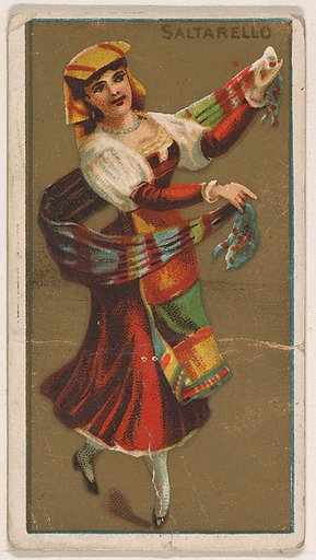 Saltarello, from National Dances (N225, Type 1) issued by Kinney Bros.