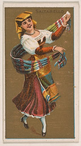 Saltarello, from National Dances (N225, Type 1) issued by Kinney Bros.