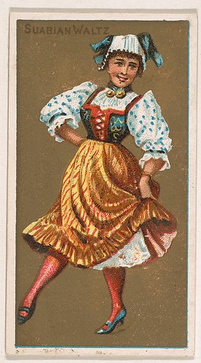 Suabian Waltz, from National Dances (N225, Type 1) issued by Kinney Bros.
