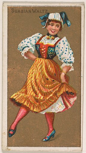 Suabian Dance, from National Dances (N225, Type 1) issued by Kinney Bros.