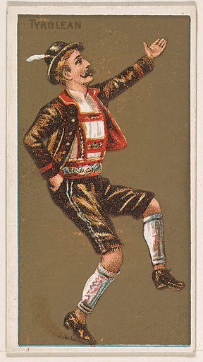 Tyrolean, from National Dances (N225, Type 1) issued by Kinney Bros.