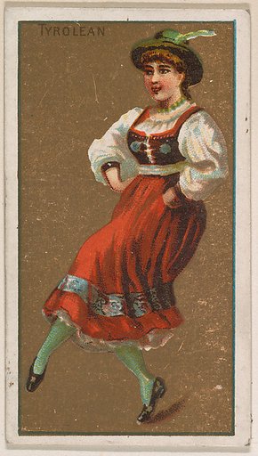 Tyrolean, from National Dances (N225, Type 1) issued by Kinney Bros.