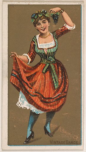 Vintage Dance, from National Dances (N225, Type 1) issued by Kinney Bros.