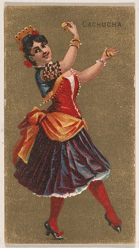 Cachucha, from National Dances (N225, Type 2) issued by Kinney Bros.
