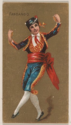 Fandango, from National Dances (N225, Type 2) issued by Kinney Bros.