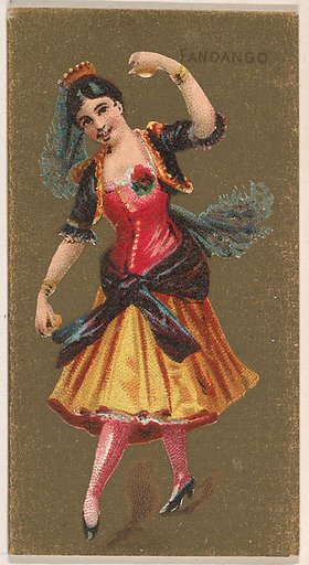 Fandango, from National Dances (N225, Type 2) issued by Kinney Bros.