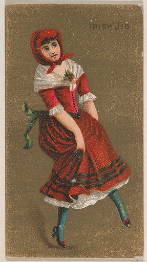 Irish Jig, from National Dances (N225, Type 2) issued by Kinney Bros.
