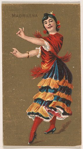 Madrilena, from National Dances (N225, Type 2) issued by Kinney Bros.