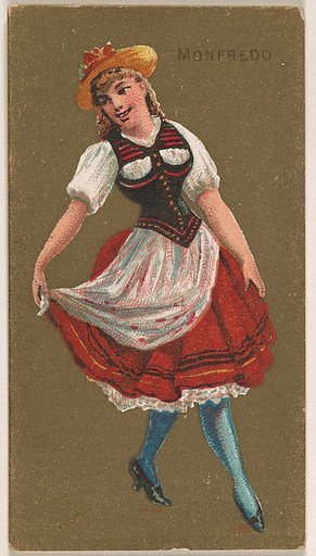 Manfredo, from National Dances (N225, Type 2) issued by Kinney Bros.