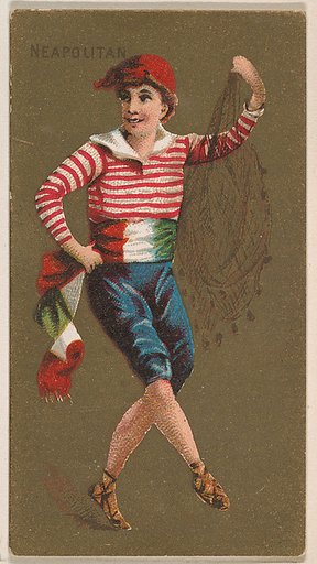 Neapolitan, from National Dances (N225, Type 2) issued by Kinney Bros.