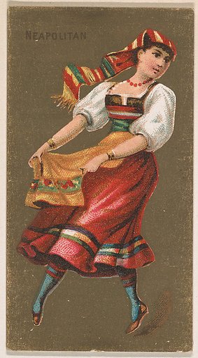Neapolitan, from National Dances (N225, Type 2) issued by Kinney Bros.