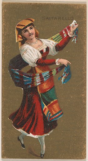 Saltarello, from National Dances (N225, Type 2) issued by Kinney Bros.