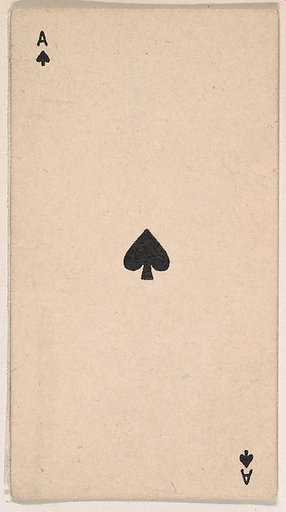 Ace of Spades, from the Transparent Playing Cards series (N220) issued by Kinney Bros.