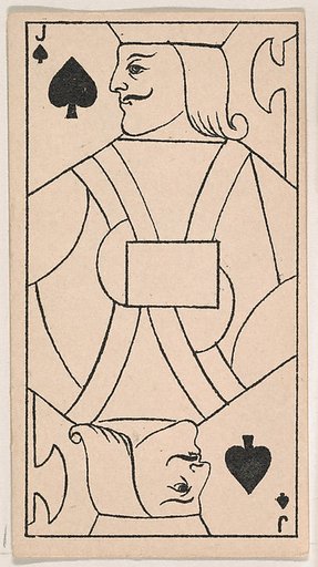 Jack of Spades, from the Transparent Playing Cards series (N220) issued by Kinney Bros.