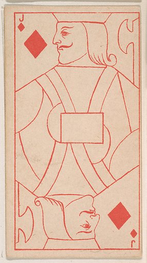 Jack of Diamonds, from the Transparent Playing Cards series (N220) issued by Kinney Bros.