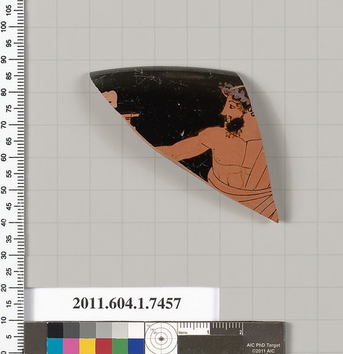 Terracotta rim fragment of a kylix (drinking cup)