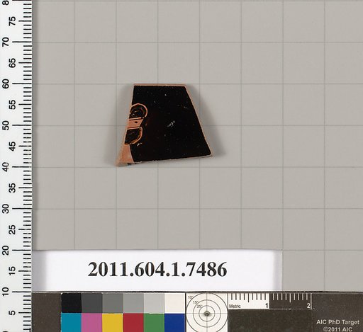 Terracotta rim fragment of a kylix (drinking cup)