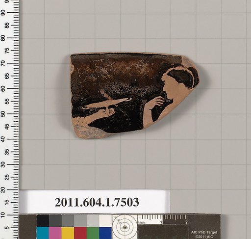 Terracotta rim fragment of a kylix (drinking cup)