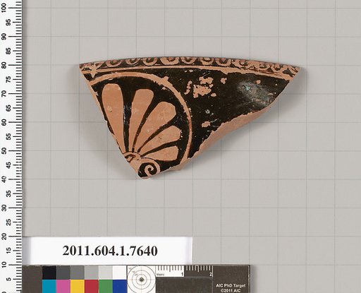 Terracotta fragment of a kylix (drinking cup)