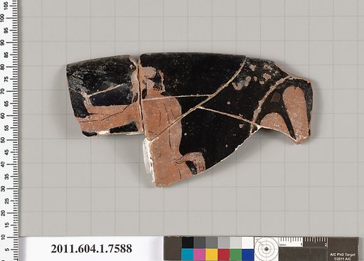 Terracotta rim fragment of a kylix (drinking cup)