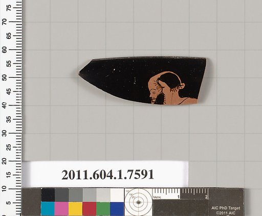 Terracotta rim fragment of a kylix (drinking cup)