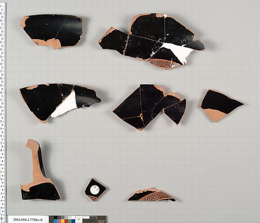 Terracotta fragments of a kylix (drinking cup)