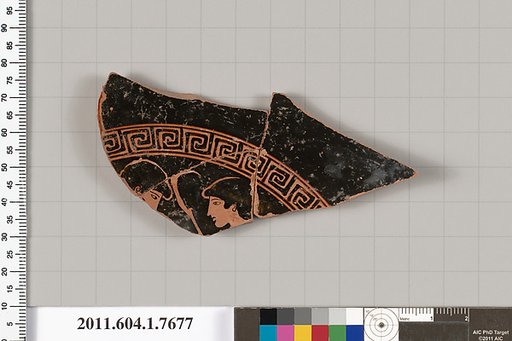 Terracotta fragment of a kylix (drinking cup)