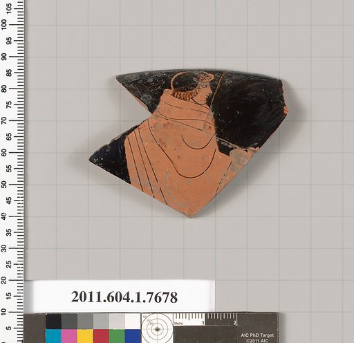 Terracotta rim fragment of a kylix (drinking cup)
