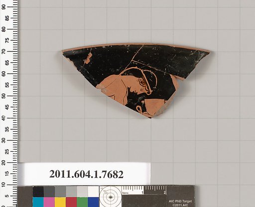 Terracotta rim fragment of a kylix (drinking cup)