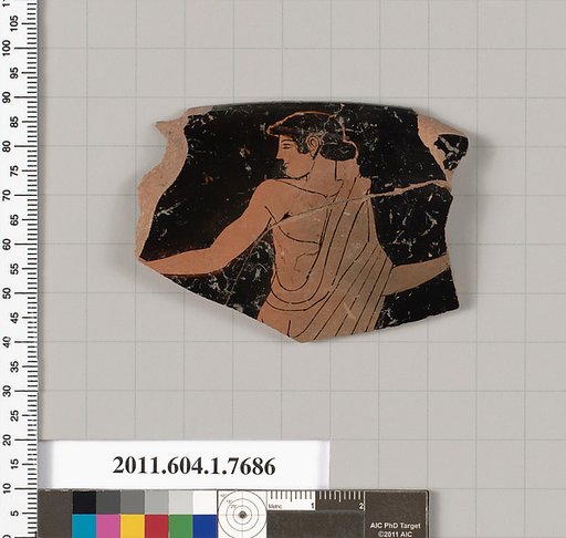 Terracotta rim fragment of a kylix (drinking cup)