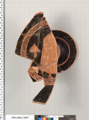 Terracotta fragment of a kylix (drinking cup)