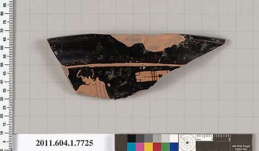 Terracotta rim fragment of a kylix (drinking cup)