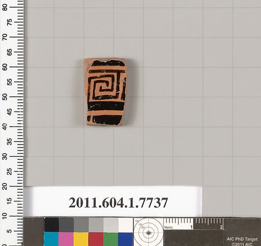 Terracotta fragment of a kylix (drinking cup)