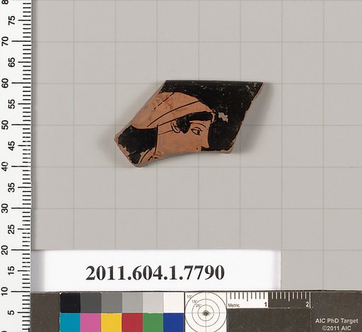 Terracotta rim fragment of a kylix (drinking cup)