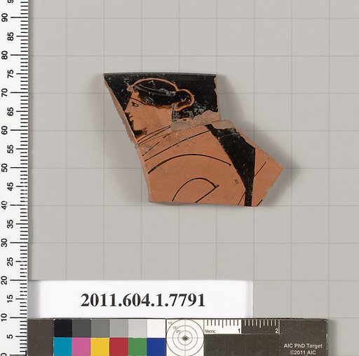 Terracotta rim fragment of a kylix (drinking cup)