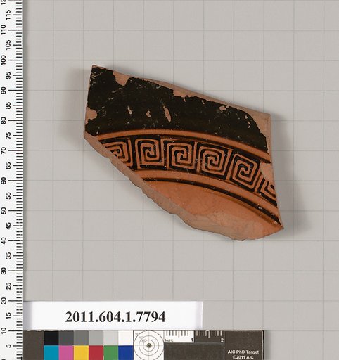 Terracotta fragment of a kylix (drinking cup)