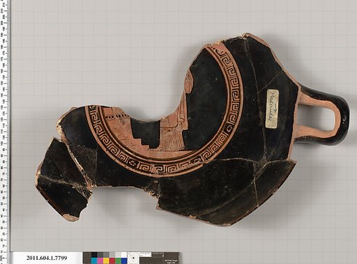 Terracotta fragment of a kylix (drinking cup)