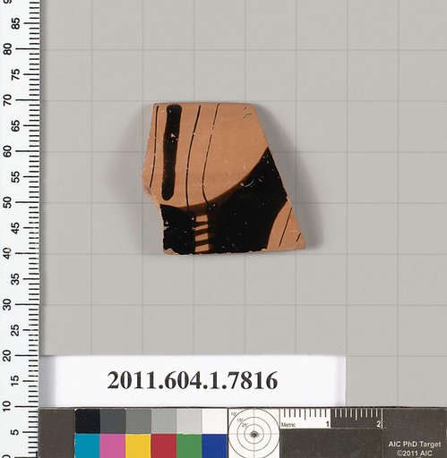 Terracotta rim fragment of a kylix (drinking cup)