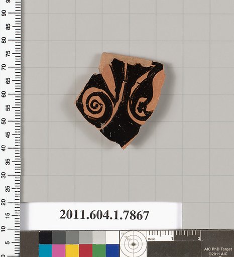 Terracotta fragment of a kylix (drinking cup)