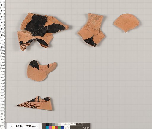 Terracotta fragments of a kylix (drinking cup)