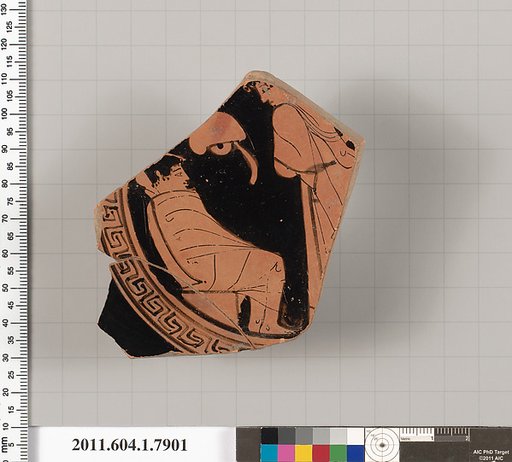 Terracotta fragment of a kylix (drinking cup)