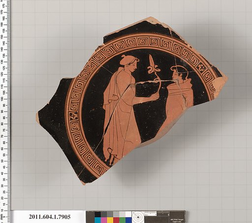 Terracotta fragment of a kylix (drinking cup)