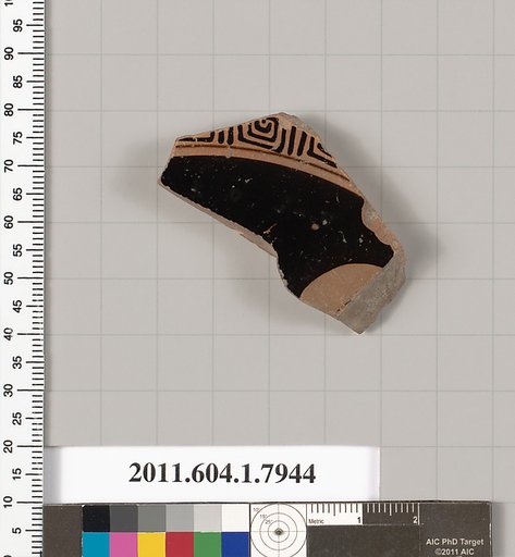 Terracotta fragment of a kylix (drinking cup)