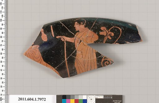 Terracotta fragment of a kylix (drinking cup)