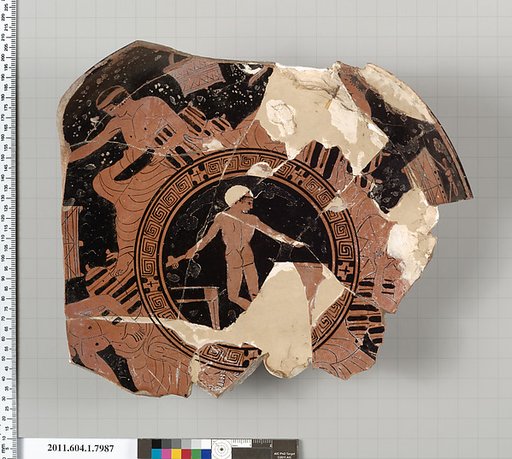 Terracotta fragment of a kylix (drinking cup)