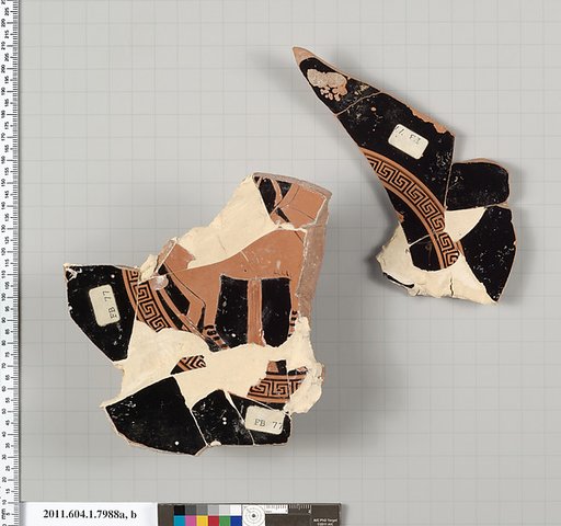 Terracotta fragments of a kylix (drinking cup)