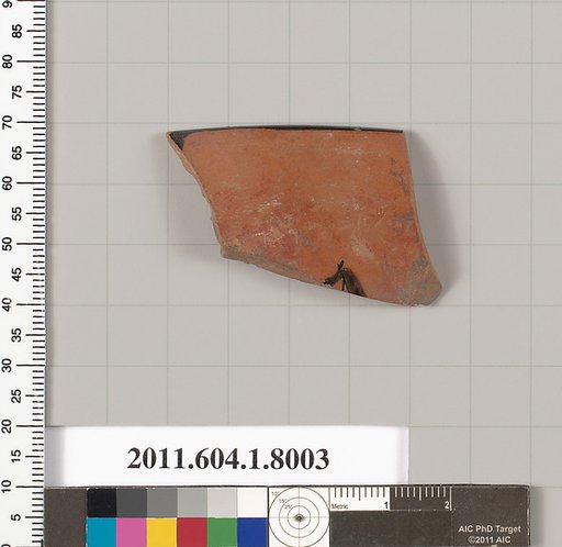 Terracotta rim fragment of a kylix (drinking cup)