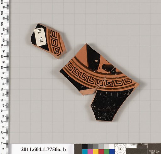 Terracotta fragments of a kylix (drinking cup)