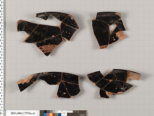 Terracotta rim fragments of a kylix (drinking cup)