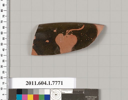 Terracotta rim fragment of a kylix (drinking cup)